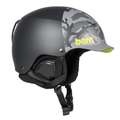 Snowboardová helma Bern Baker Matte black camo hatstyle - AKCE1