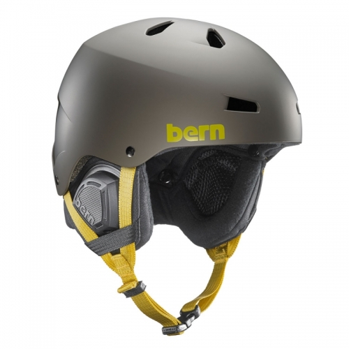 Snowboardová helma Bern Macon Matte charcoal grey - AKCE1