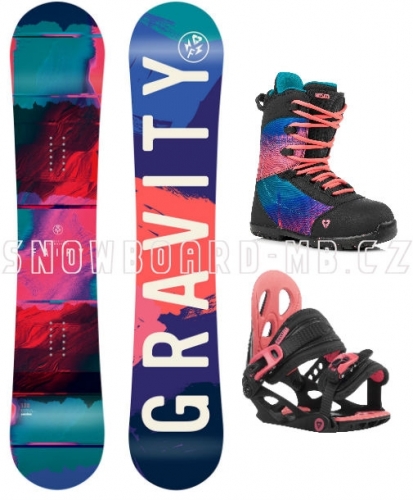 Dívčí barevný snowboardový komplet Gravity Fairy1