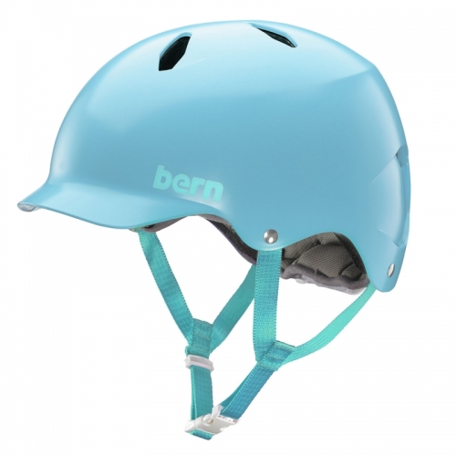 Dívčí helma Bern Bandita satin light blue1