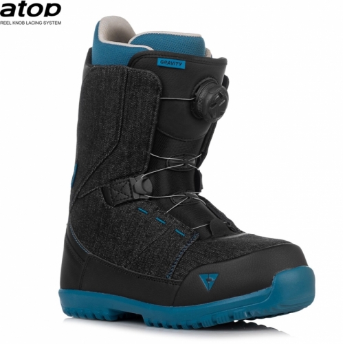 Dětské snowboardové boty Gravity Micro Atop black denim 2023/20241