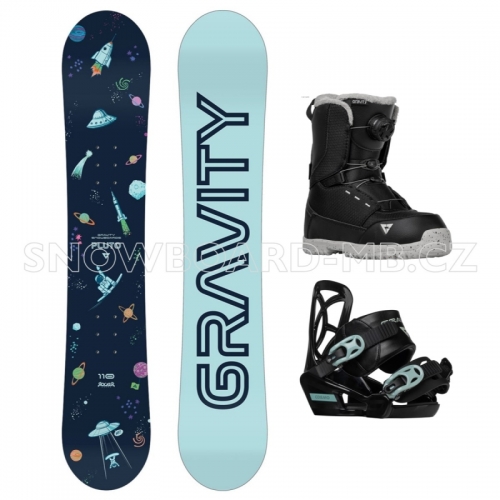 Dětský snowboardový komplet Gravity Pluto s botami Lite s kolečkem1