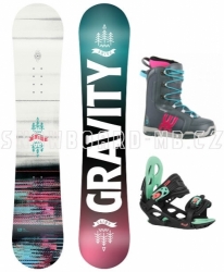 Juniorský dívčí snowboard komplet Gravity Fairy s botami Westige