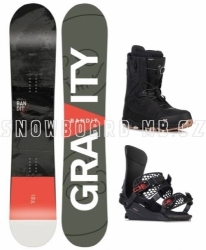 Pánský snowboard komplet Gravity Bandit 2022/23 (boty s kolečkem Atop a Heel Lock utažením)