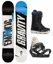 Junior komplet snowboard Gravity Empatic s vázáním a boty s kolečkem