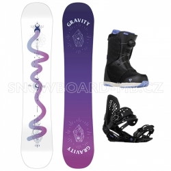 Dámský snowboardový komplet Gravity Sirene white s botami s kolečkem