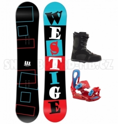 Snowboardový set Westige Square s vázáním i botami, levné snb komplety